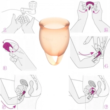 Kubeczki menstruacyjne satisfyer silikonowe 2szt